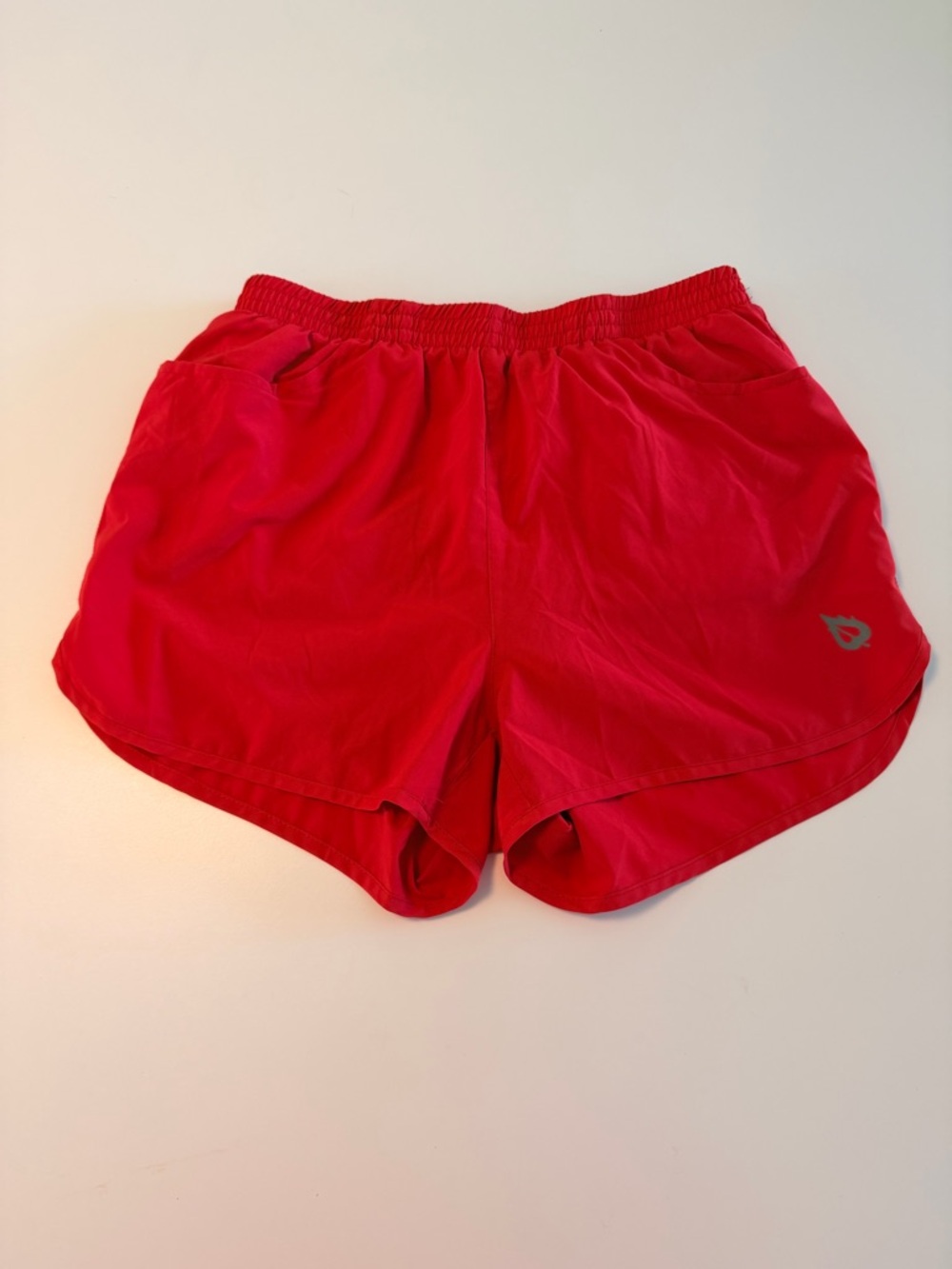 Baleaf Size S Womens Red Stretch Waist Lined Pocket Running Shorts, Lightweight - Picture 10 of 15